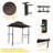 Outdoor Grill Gazebo 8 X 5 Ft, Shelter Tent, Double Tier Soft Top Canopy And Steel Frame With Hook And Bar Counters-114653886