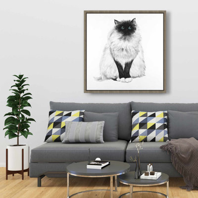 Toile de chat siamois aux yeux bleus