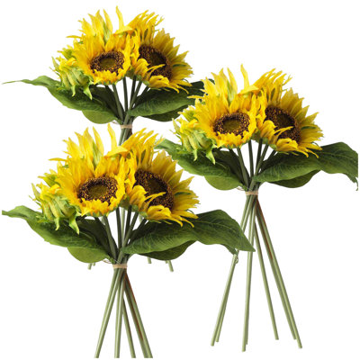 Set of 3, 14x14x15" Sunflower Bundle X7