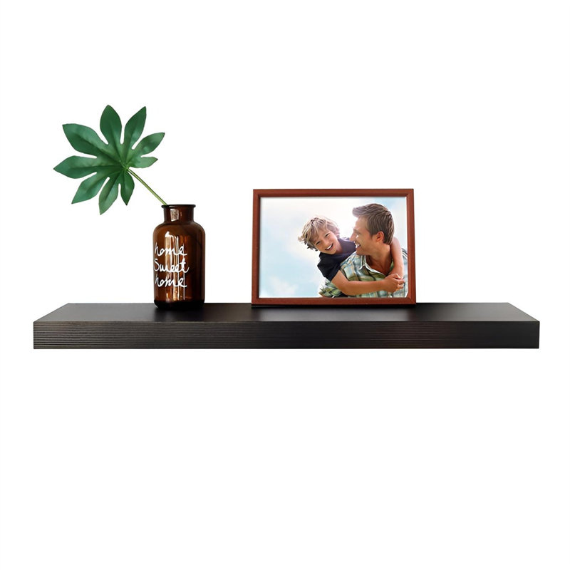 Tablette murale flottante en bois massif, H 5,91 po x l 23,62 po x P 0,79 po