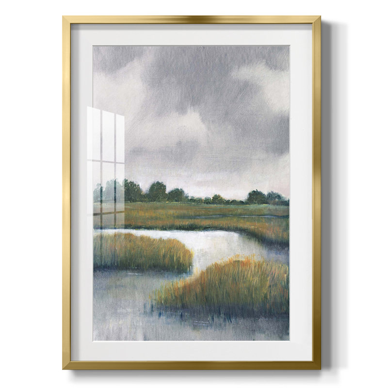 Barxan IV, reproduction encadrée, Blanc, Papier avec cadre doré