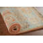 Tapis turquoise et orange Oushak