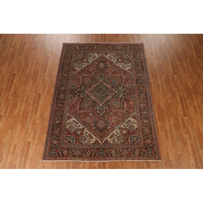 Tapis géométrique rétro 7 x 9