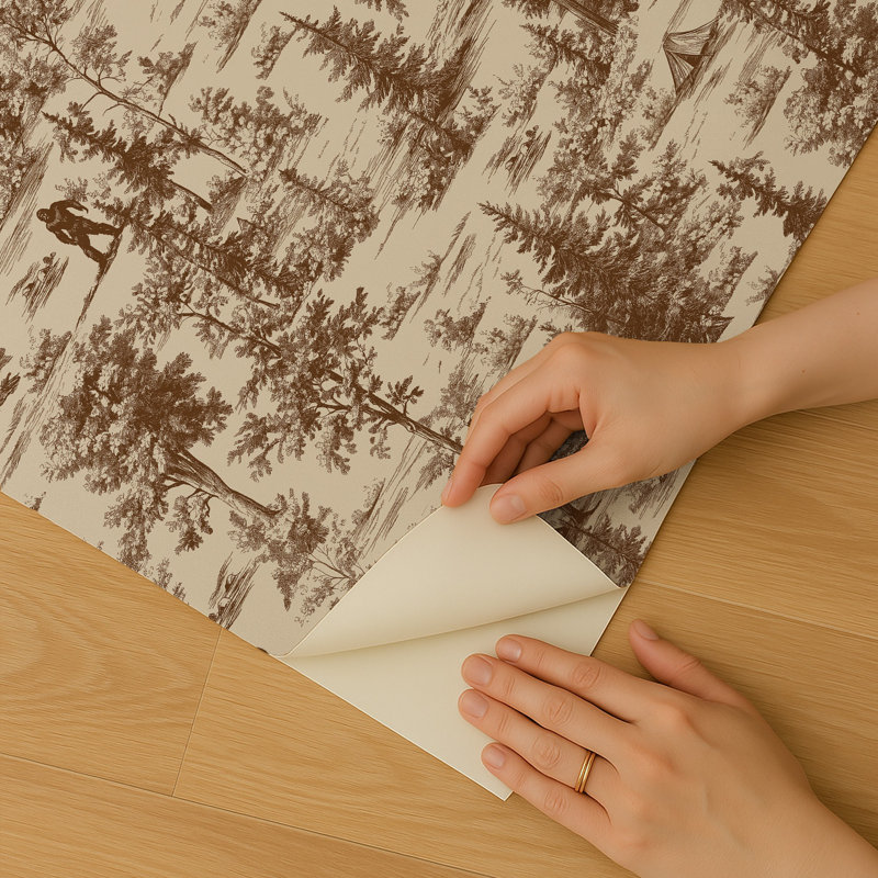 Papier peint adhésif Bigfoot Novelty Toile, Brun