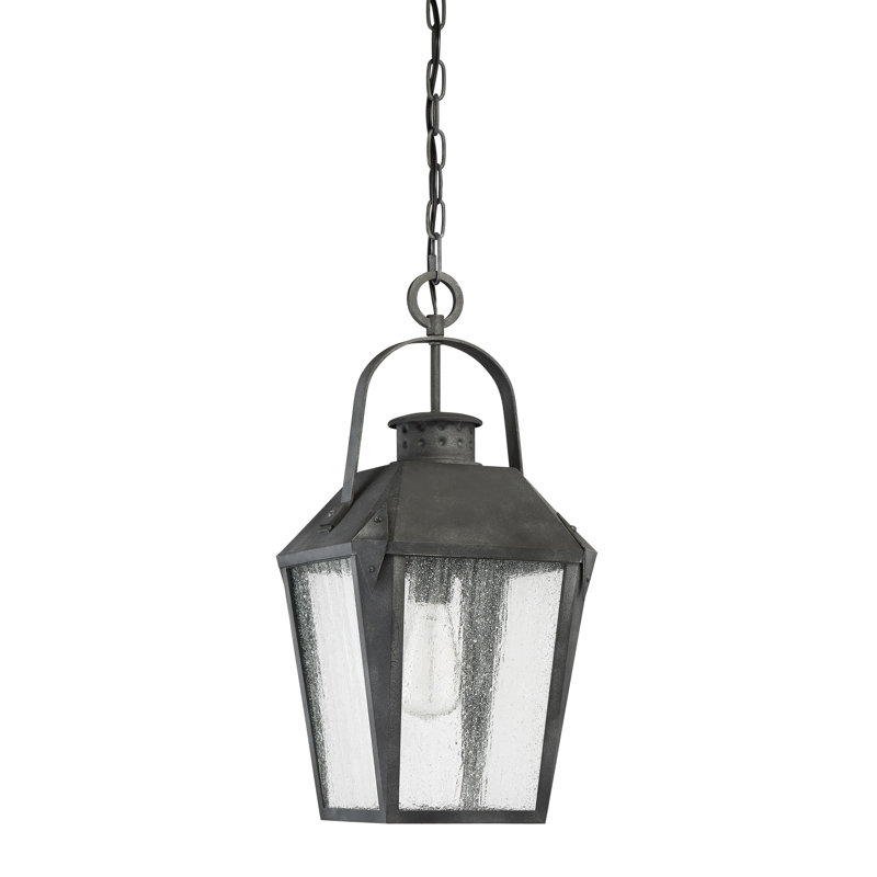 Lanterne suspendue d'extérieur noire tachetée H 21,25 po Cappiello