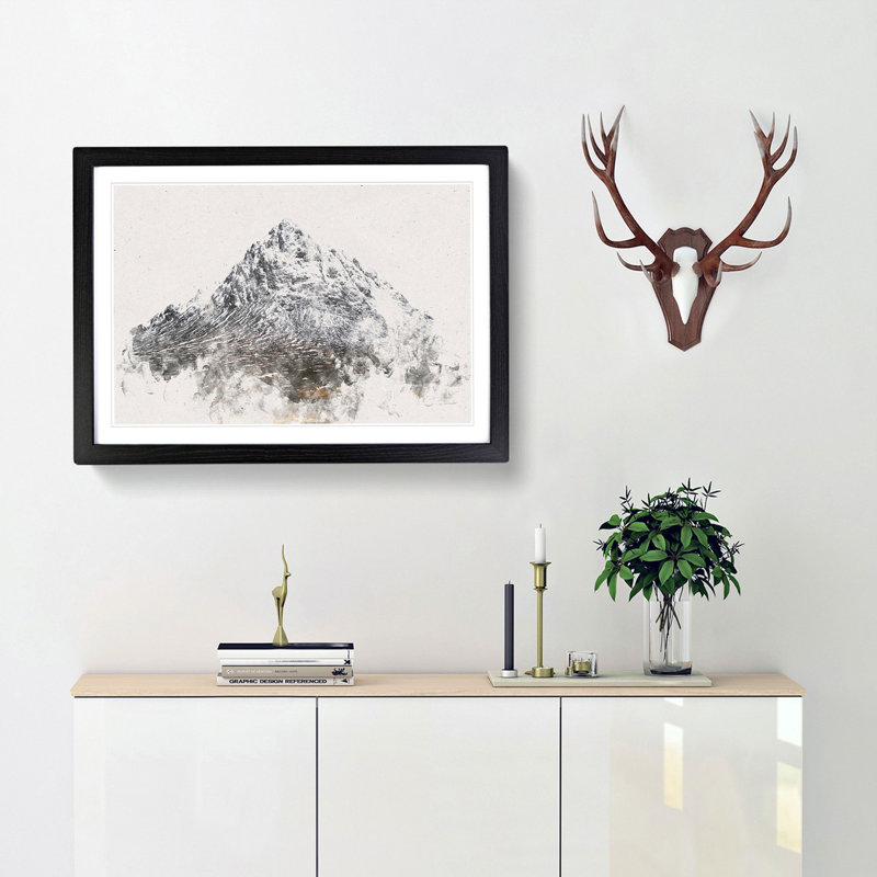 Mountain in Scotland - Framed Print, Black Framed, 62cm H x 87cm W x 2cm D