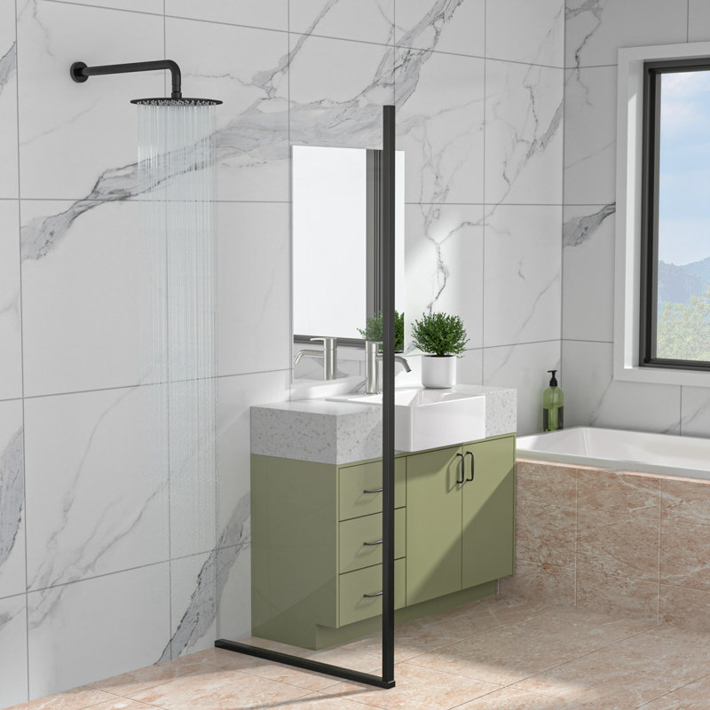 Bras d'extension de douche mural en acier inoxydable 16 po avec bras de douche, Bronze huilé