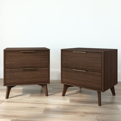 Haven 2 Drawer Nightstand (2 pack), with Handle by Corrigan Studio
