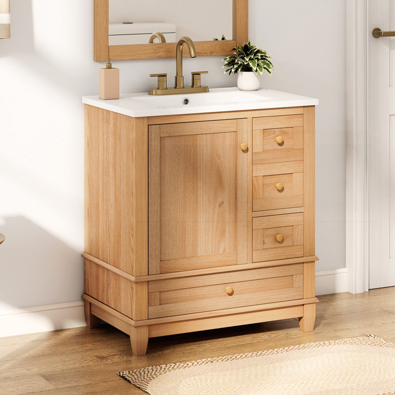 30" Bathroom Vanity with Ceramic Sink