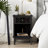 Aleksandria One Drawer Rustic Farmhouse Nightstand with Open Shelf-391106897
