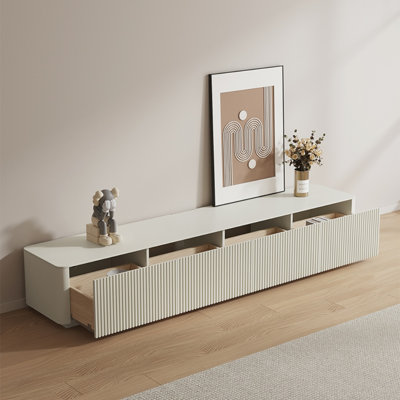 Modern Simple Creative Cream TV Cabinet 94.5 W Storage Credenza
