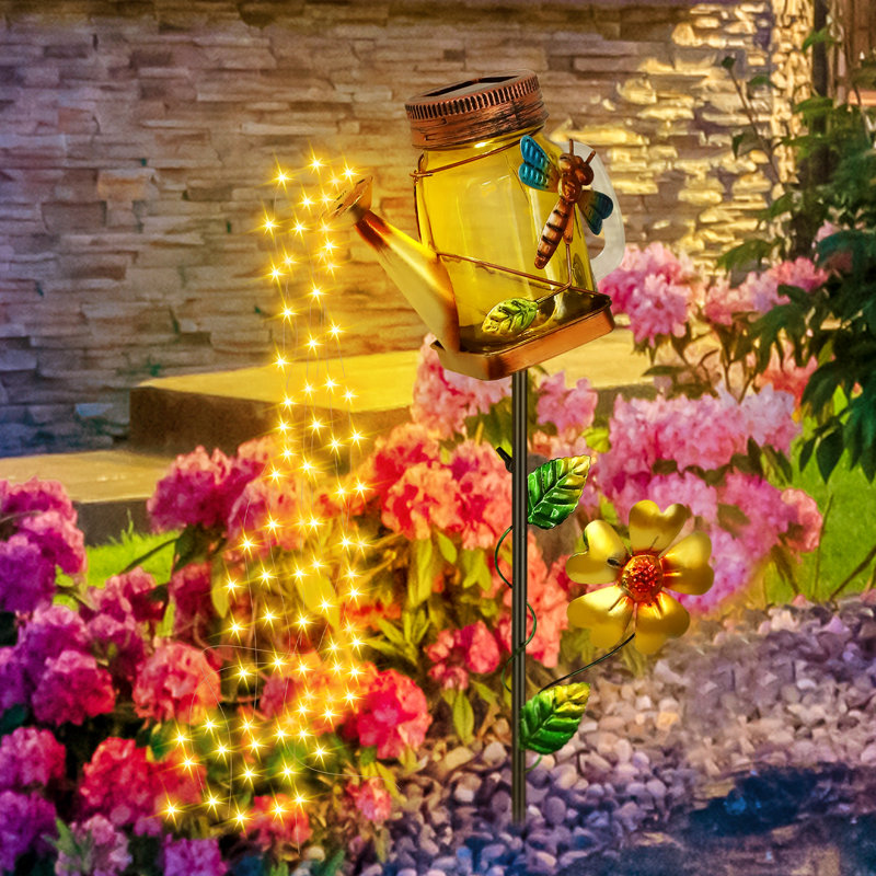 Gold Solar Powered Integrated LED Pathway Light