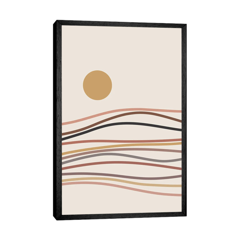 Abstract Landscape XVI - Print on Canvas, Black Framed, 66.04 cm H x 45.72 cm W