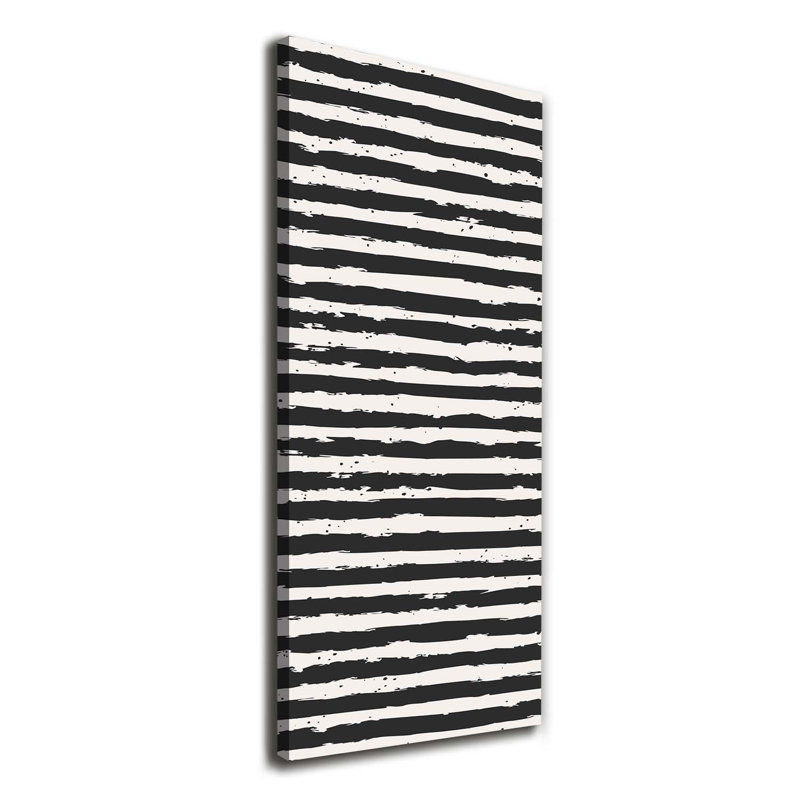 Black And White Stripes - Wrapped Canvas Print