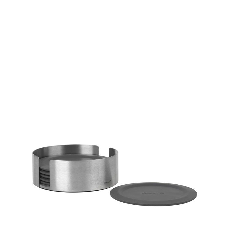 LARETO 7 Piece Coaster Set with Holder, Magnet