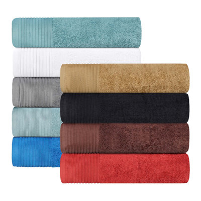 Kreager 500 GSM 100% Cotton 4 Piece Quick-Drying Marble Solid Bath Towels