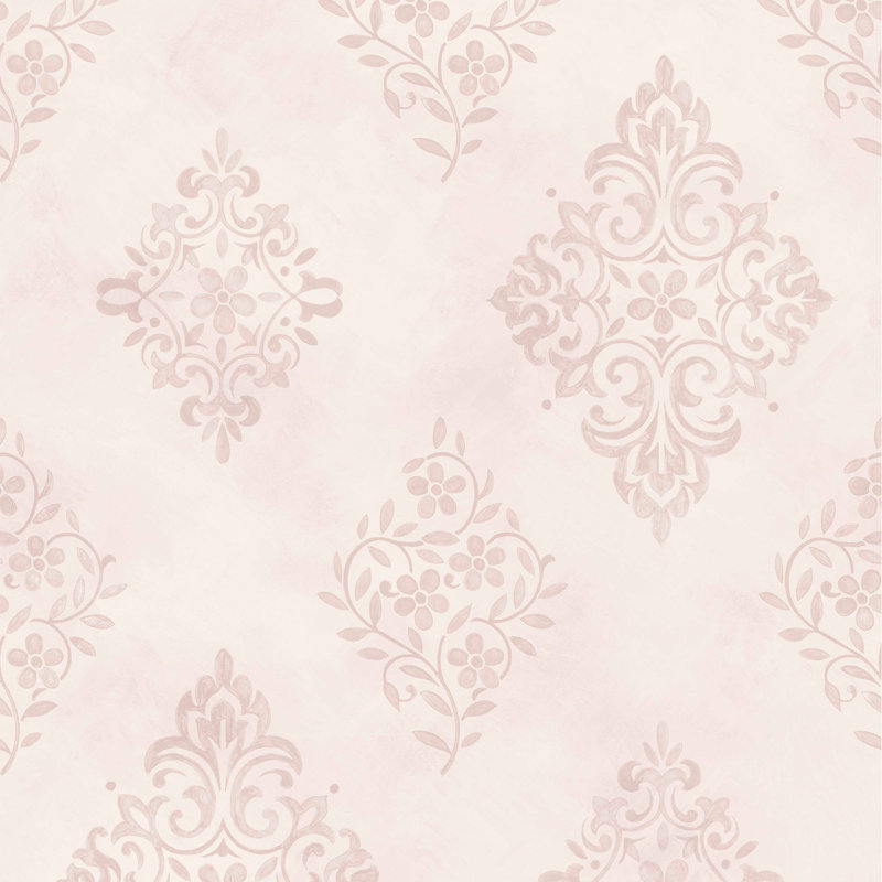 Rachel Ashwell Diamond Motif Blue Wallpaper, Pink