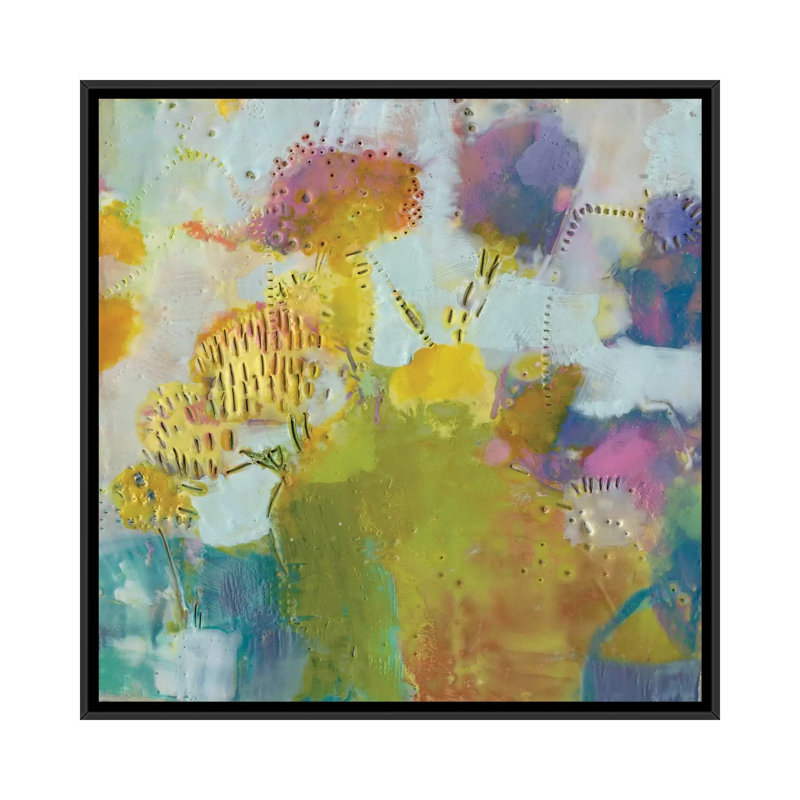 «Floare III» par Sue Jachimiec, impression sur toile tendue sur châssis, H 18 po x l 18 po x P 1,5 po, Toile encadrée noire