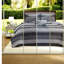 Ensemble de literie pour grand lit 8 pièces de qualité supérieure, mélange de microfibre de coton, motif à rayures moderne pour le confort de la maison