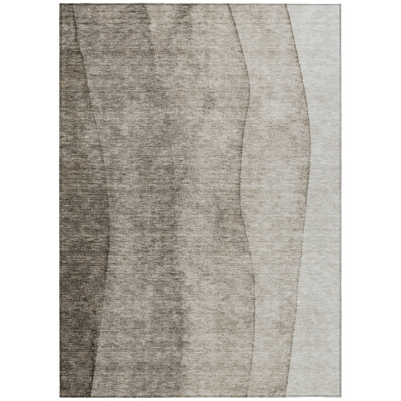 Lavonia Washable Ombre Indoor / Outdoor Rug, Rectangle 9' x 12'