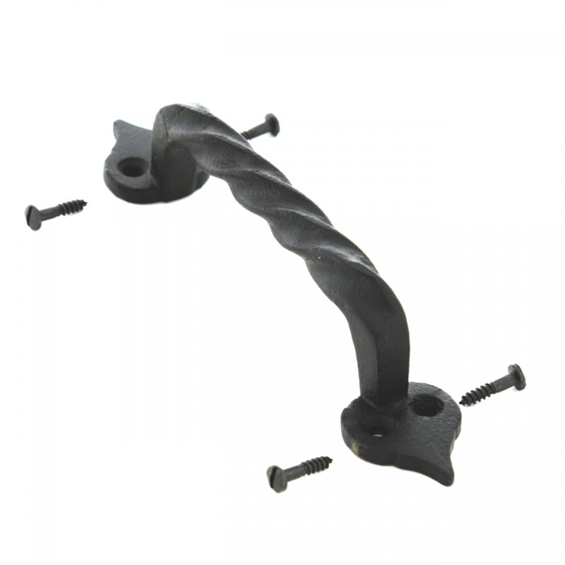 Wrought Iron Twisted Door Pull Plate