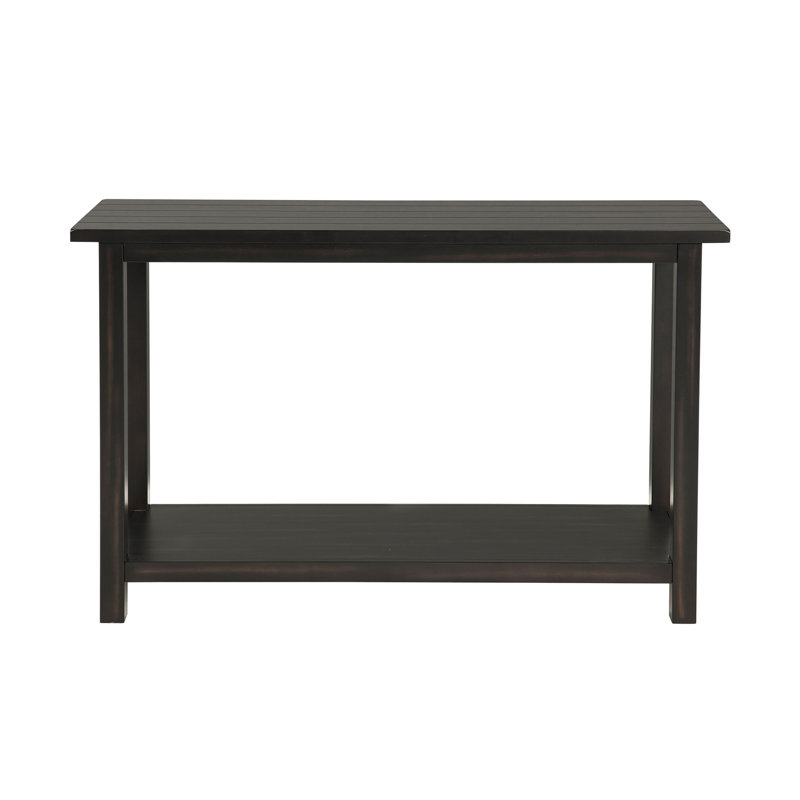 Console en bois pour le vestibule du vestibule (table basse incluse), Noir patiné