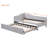 Twin Size Upholstered L-Shaped Upholstered Daybed With Pop Up Trundle-902859452
