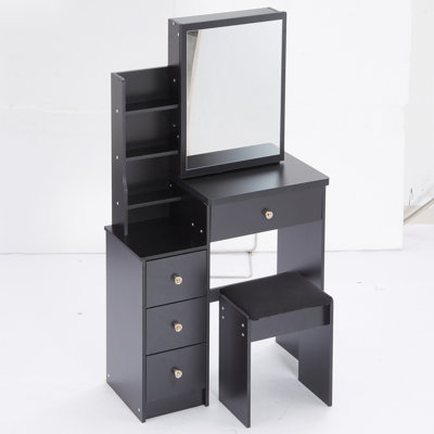 Petit meuble-lavabo avec tabouret rembourré American Large