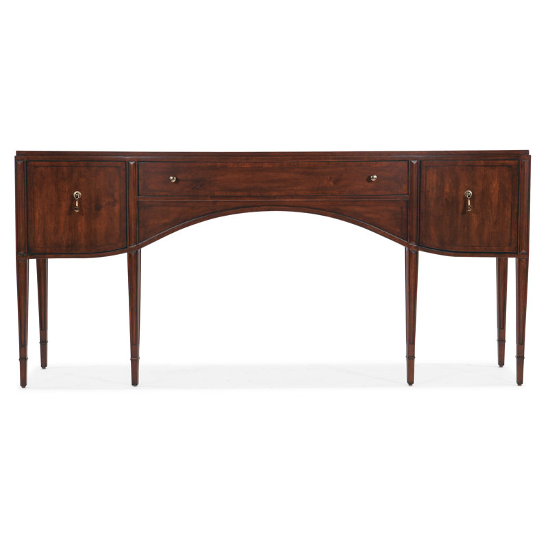 Charleston Brown Cherry Veneer Console Table with Storage