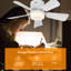 Silvya 45cm 5 - Blade E27 Socket Ceiling Fan with LED Light and Remote-1094739489