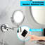 Miroir grossissant de 8 pouces pour le maquillage, fixation murale à DEL, 12 rallonges, grossissement 1 / 3x, rotation de 360 degrés, miroir de coiffeuse à maquillage à bouton-poussoir imperméable, grossissement, rotation,-1361873908