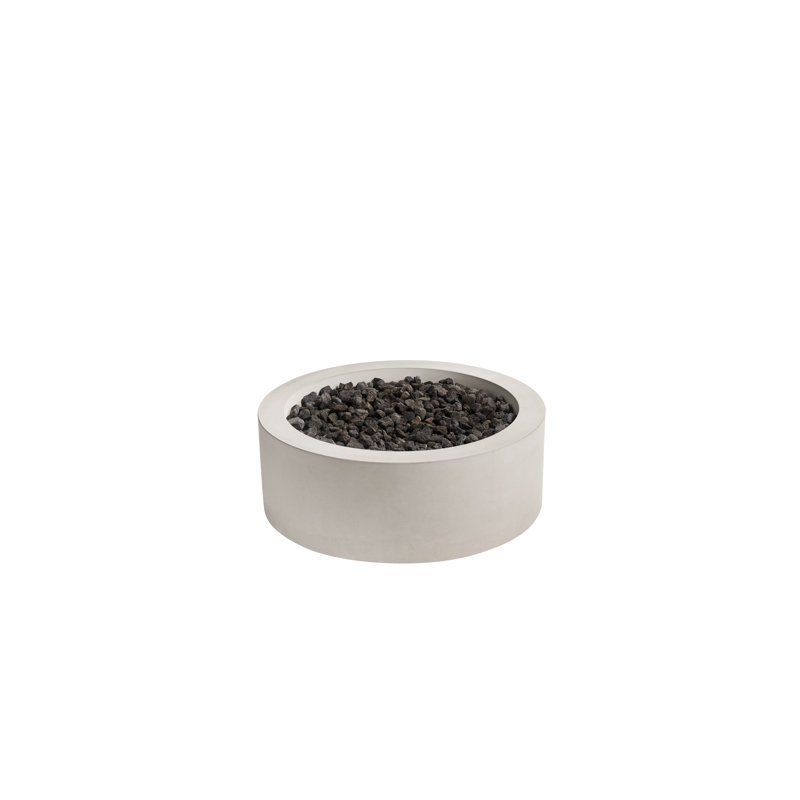 SCULPTURA FIREPIT CIRCLE 40-INCH, SMOOTH, COOL GREY WITH COVER