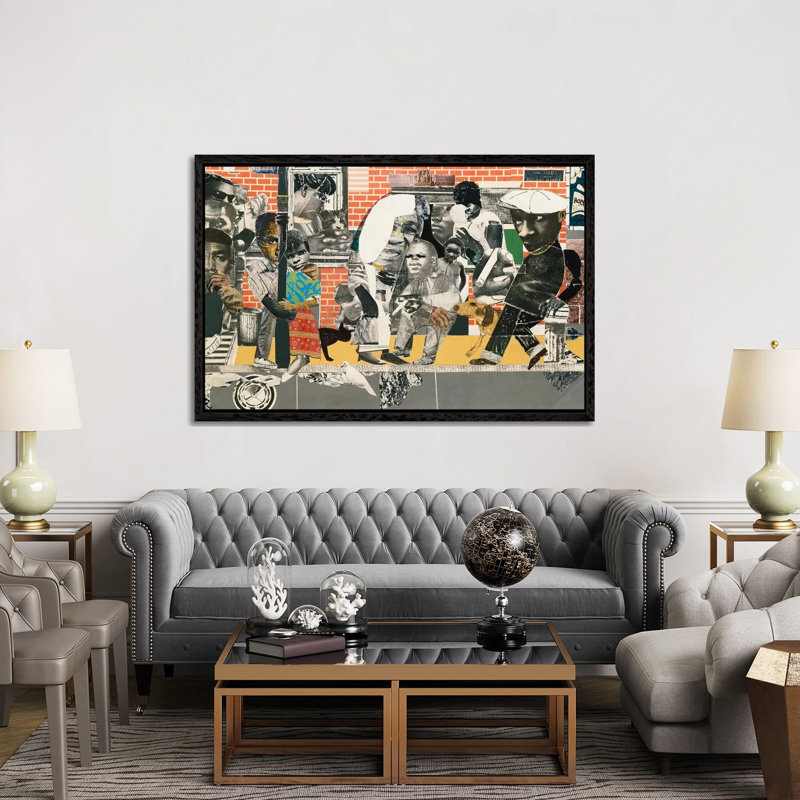 Young Students by Romare Bearden - Gallery-Wrapped Canvas Giclée on Canvas, 66.04 cm H x 101.6 cm W, Black