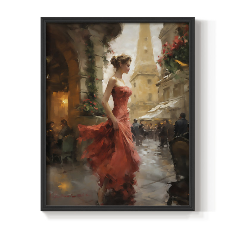 Reproduction encadrée WOMEN Series CDXLII - bois massif, H 11 po x l 9 po, Black