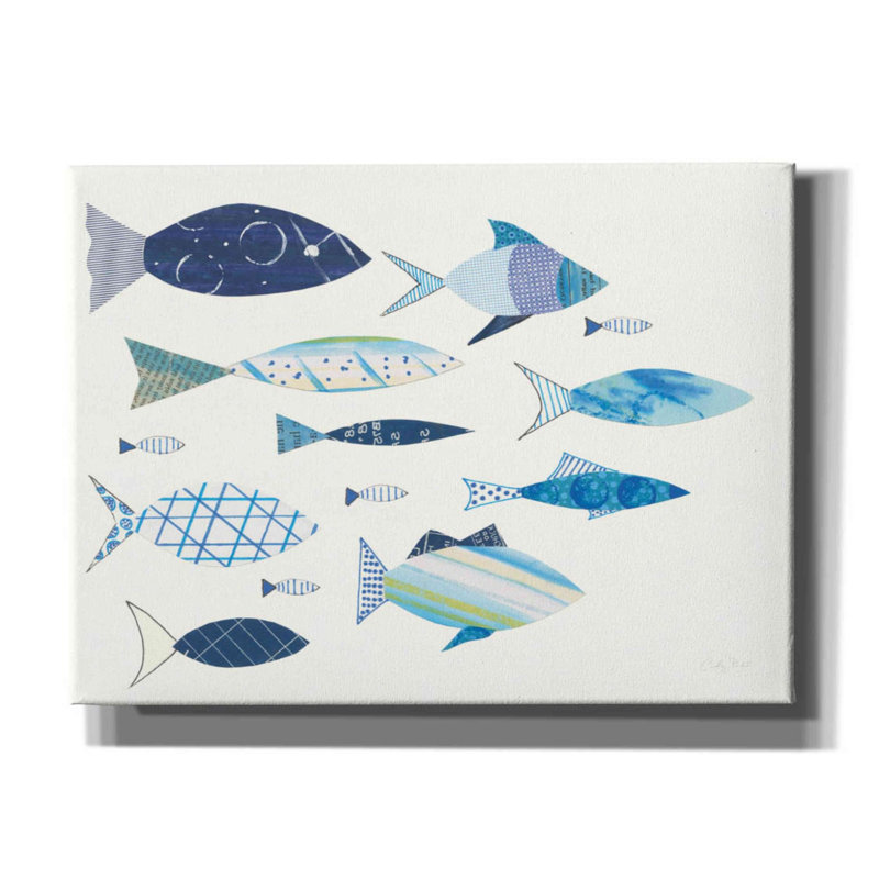 «Go with the Flow V» par Courtney Prahl, art mural sur toile, H 40 po x l 54 po x P 1,5 po