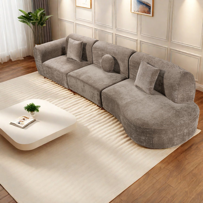 Canapé modulaire incurvé moderne, éponge haute densité, parfait pour le salon