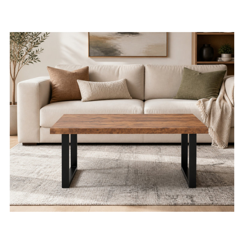 Coffee Table with Metal Legs