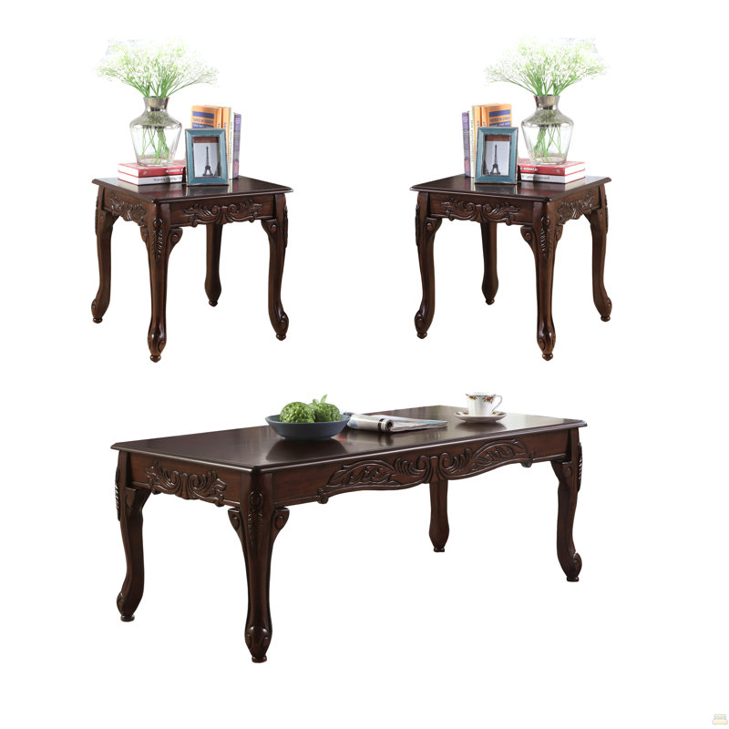 3Pc Coffee & End Table Set