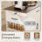 46" Kitchen Island On Wheels With Storage & Power Outlet - Movable Rustic Breakfast Bar Table, Wood Top With Adjustable Shelf & Drawer For Kitchen Dining Living Room, White, Kitchen Island