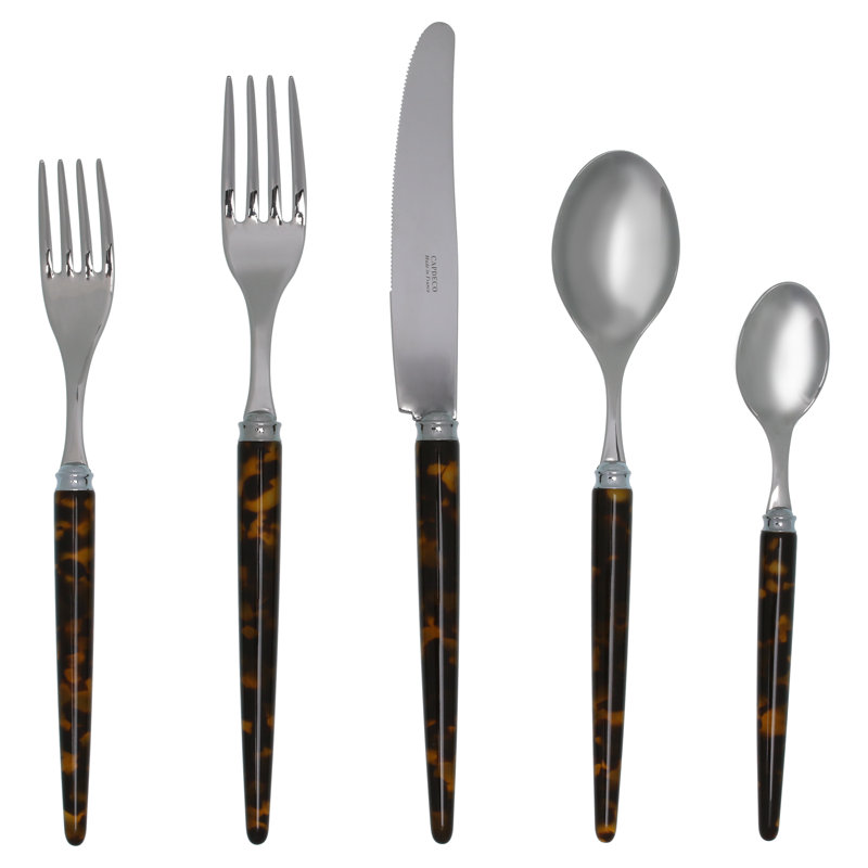 BIA Cordon Bleu Tang 5 Piece 18/10 Stainless Steel Flatware Set, Service for 1