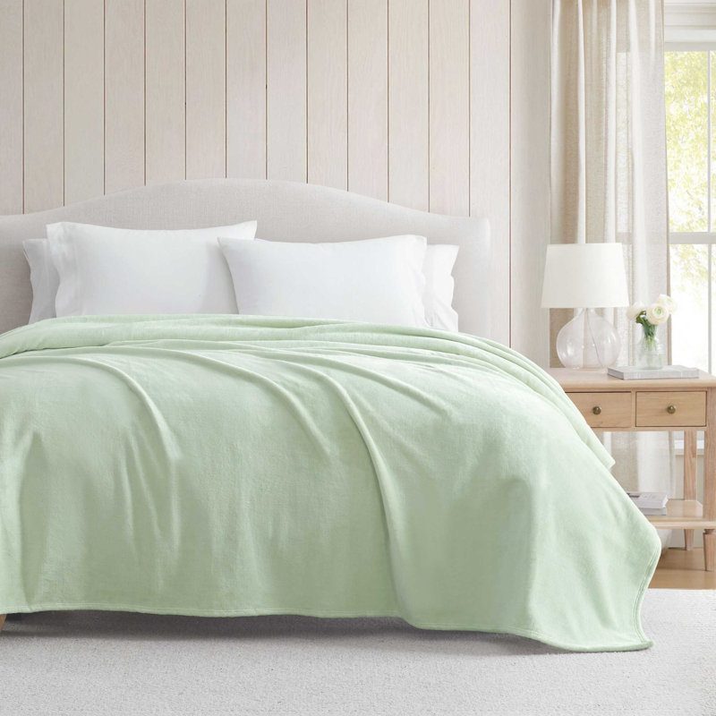 Couverture réversible unie Martha Stewart Bedford, Grand lit, Vert