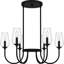 Lustre noir mat 6 lumières Amandah