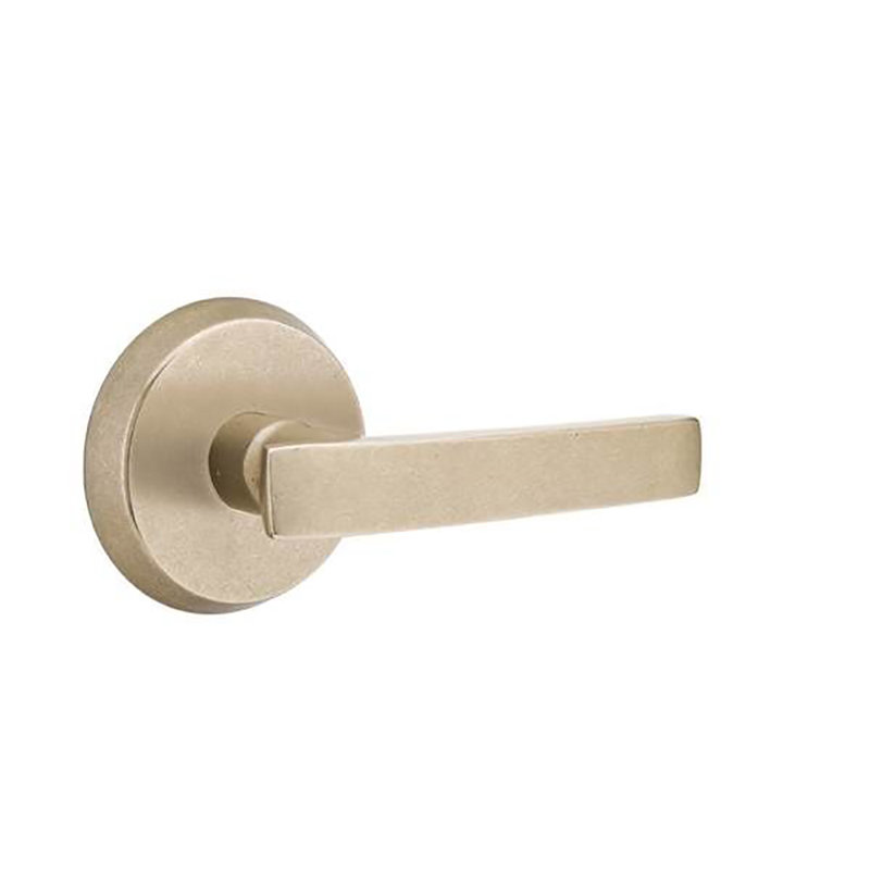 Yuma Double Dummy Door Lever, Right, Tumbled White Bronze