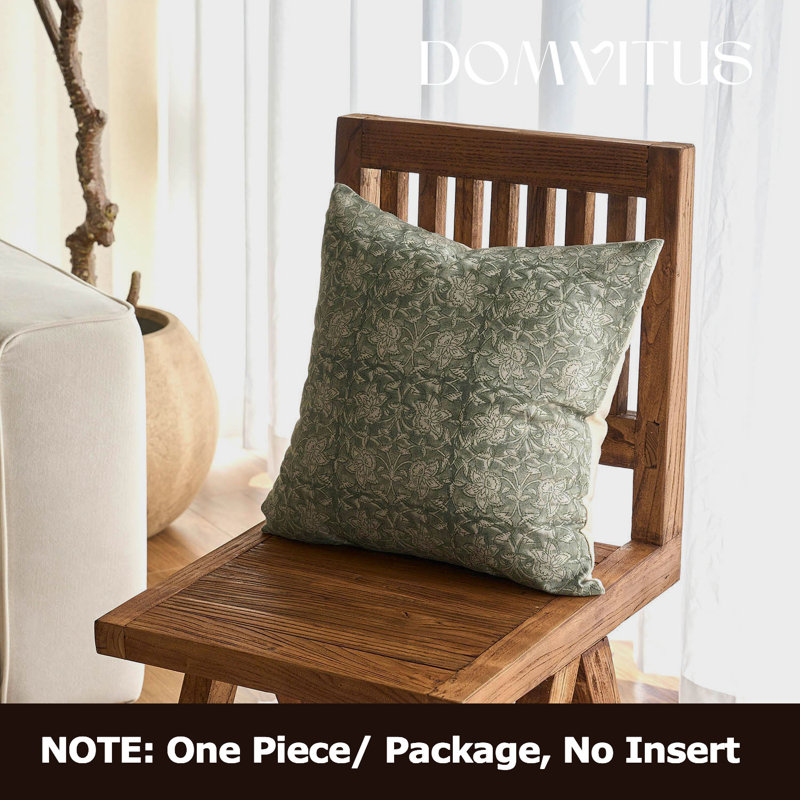Housse de coussin Pienza, Dusty Green, 18"H x 18"W