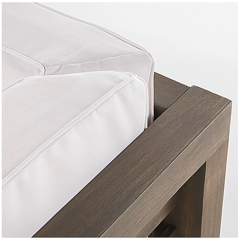 OANA RIGHT CORNER BENCH AND COFFEE TABLE, WHITE