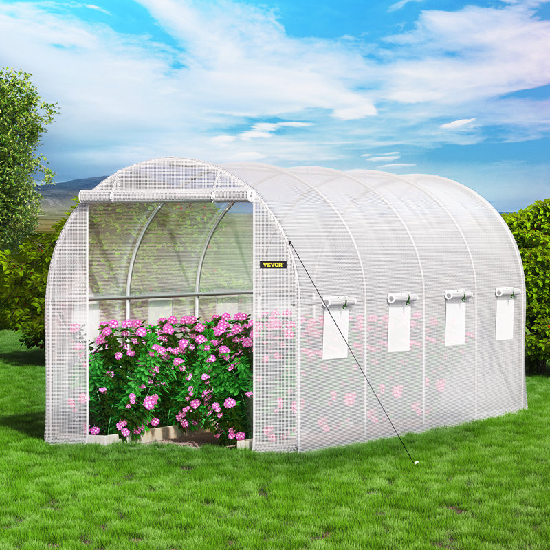 Hobby Greenhouse, White, 213.4cm H x 200cm W x 457.2cm D