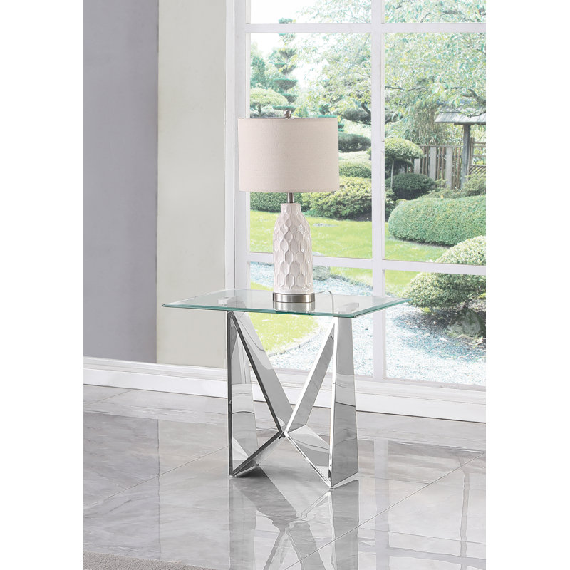 Table de bout Enso, Argent