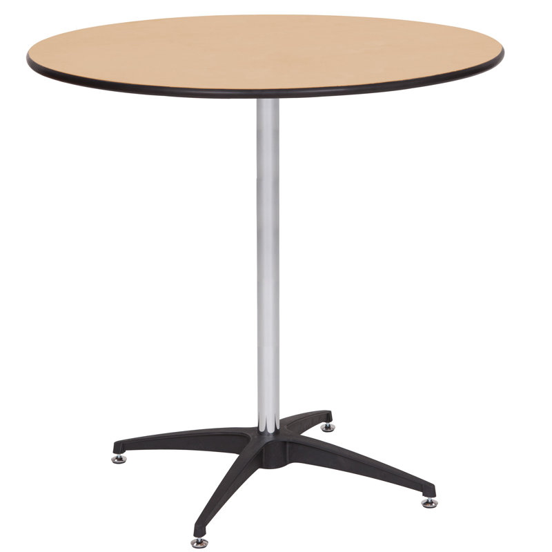 Table ronde WFT, L 36 p ox l 36 po, Bords en bois et en caoutchouc