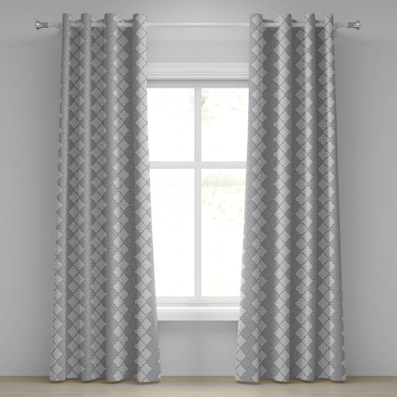 Sateen Semi Sheer Curtains / Drapes Pair, 50" W x 84" L