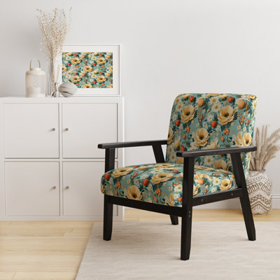 Fauteuil d'appoint rembourré beige Popart Funky Floral Beige